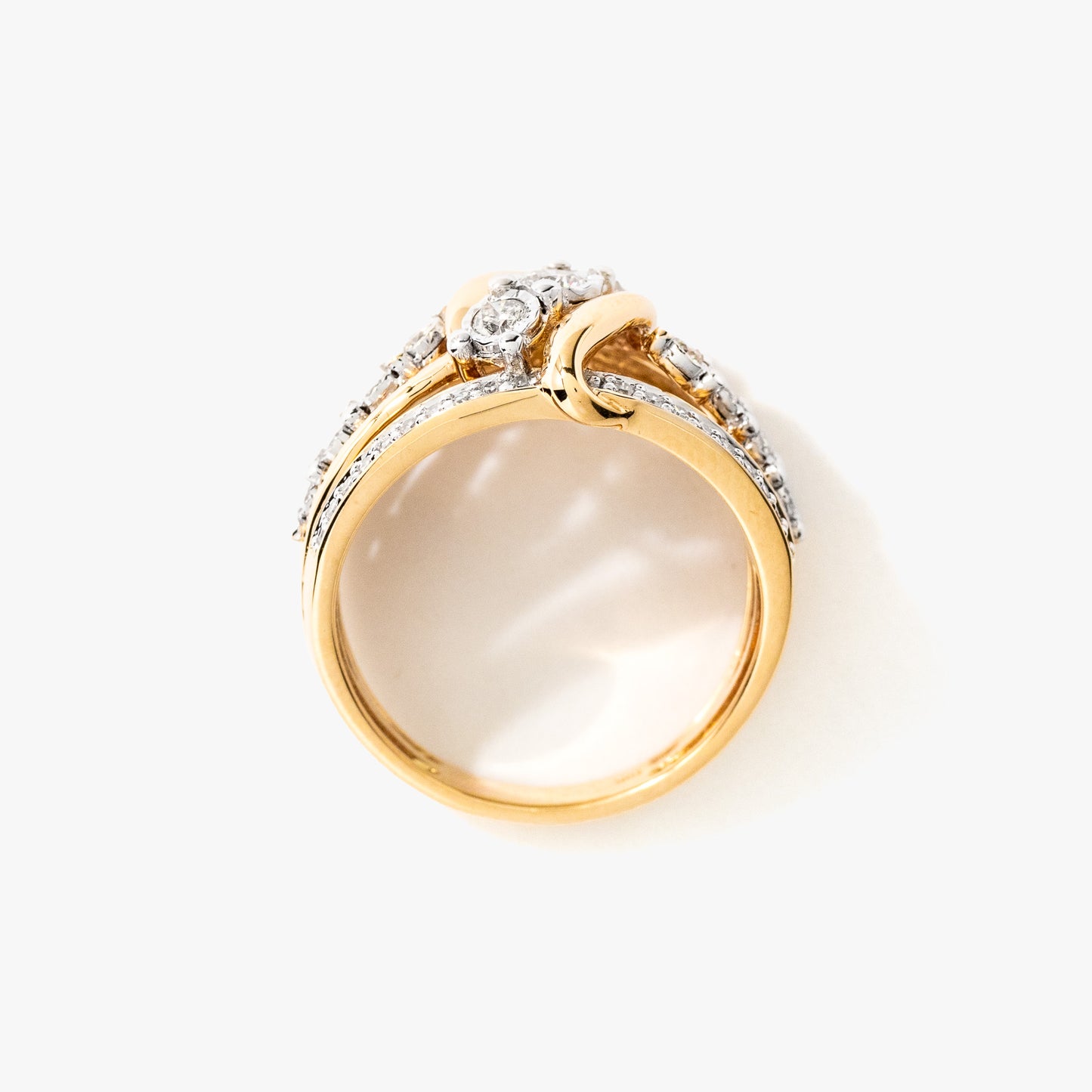 Diamond Cluster Ring in 10K Yellow and White Gold (0.55 ct tw)
