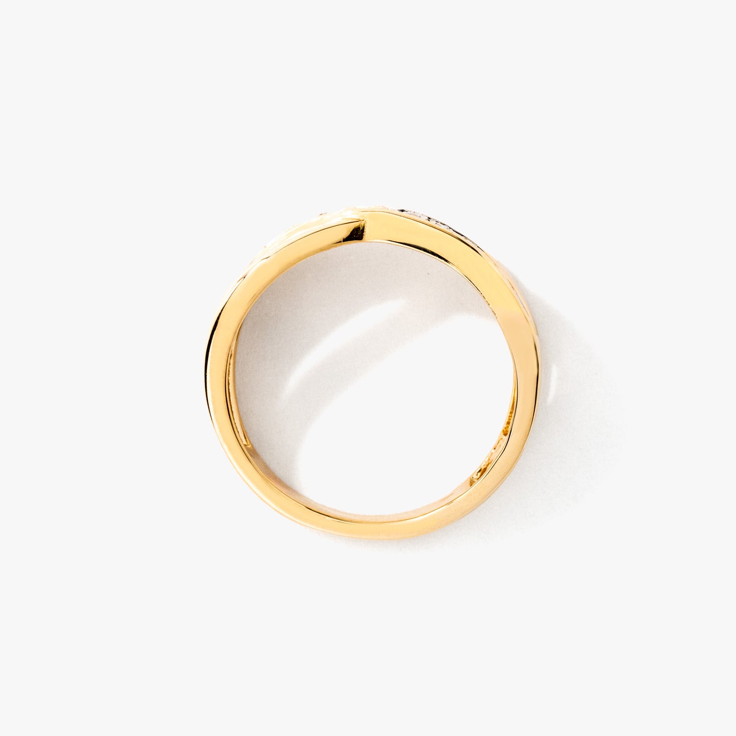 Channel Set Diamond Cluster Ring in 10K Yellow and White Gold (0..10 ct tw)