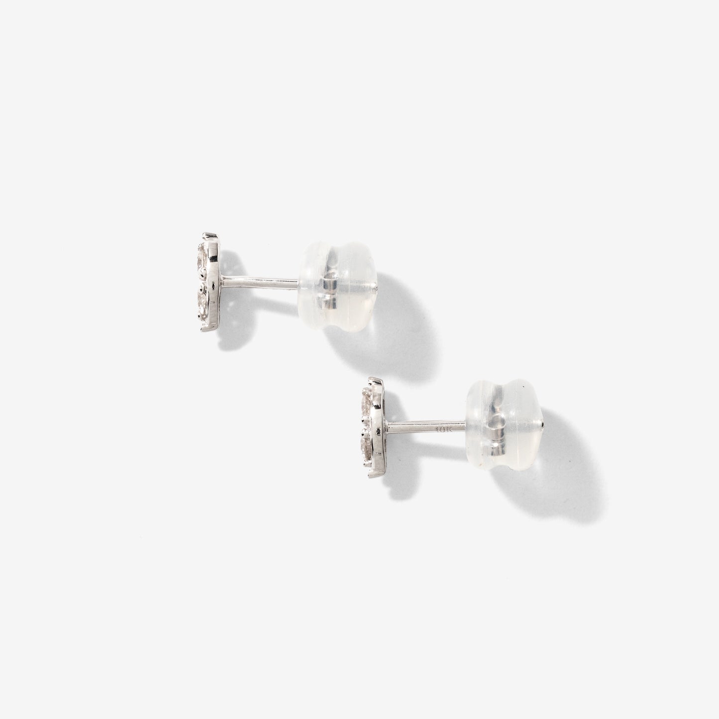 Marquise Shape Diamond Stud Earrings in 10K White Gold (0.16 ct tw)