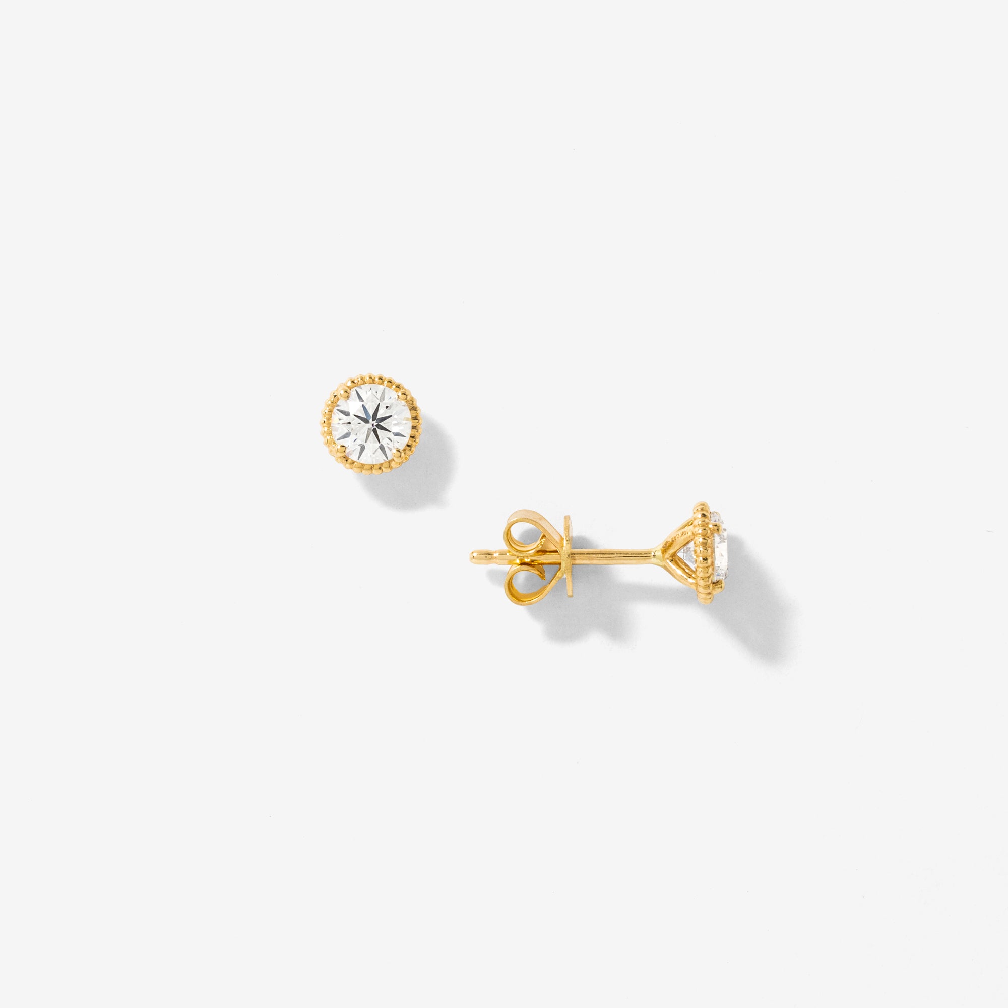 Lab Grown Diamond Stud Earrings in 10K Yellow Gold (0.75 ct tw)