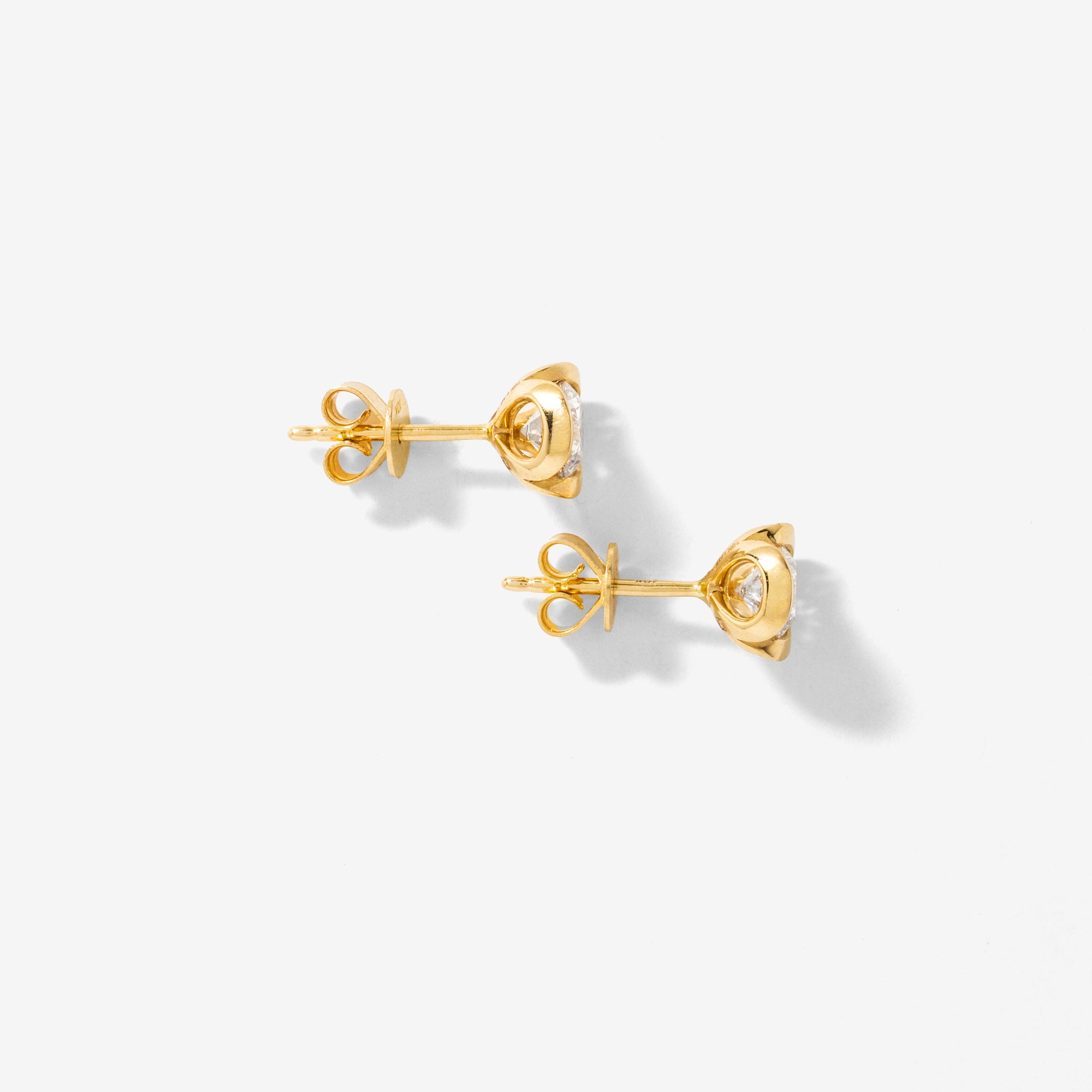 Lab Grown Diamond Flower Stud Earrings in 10K Yellow Gold (1.00 ct tw)
