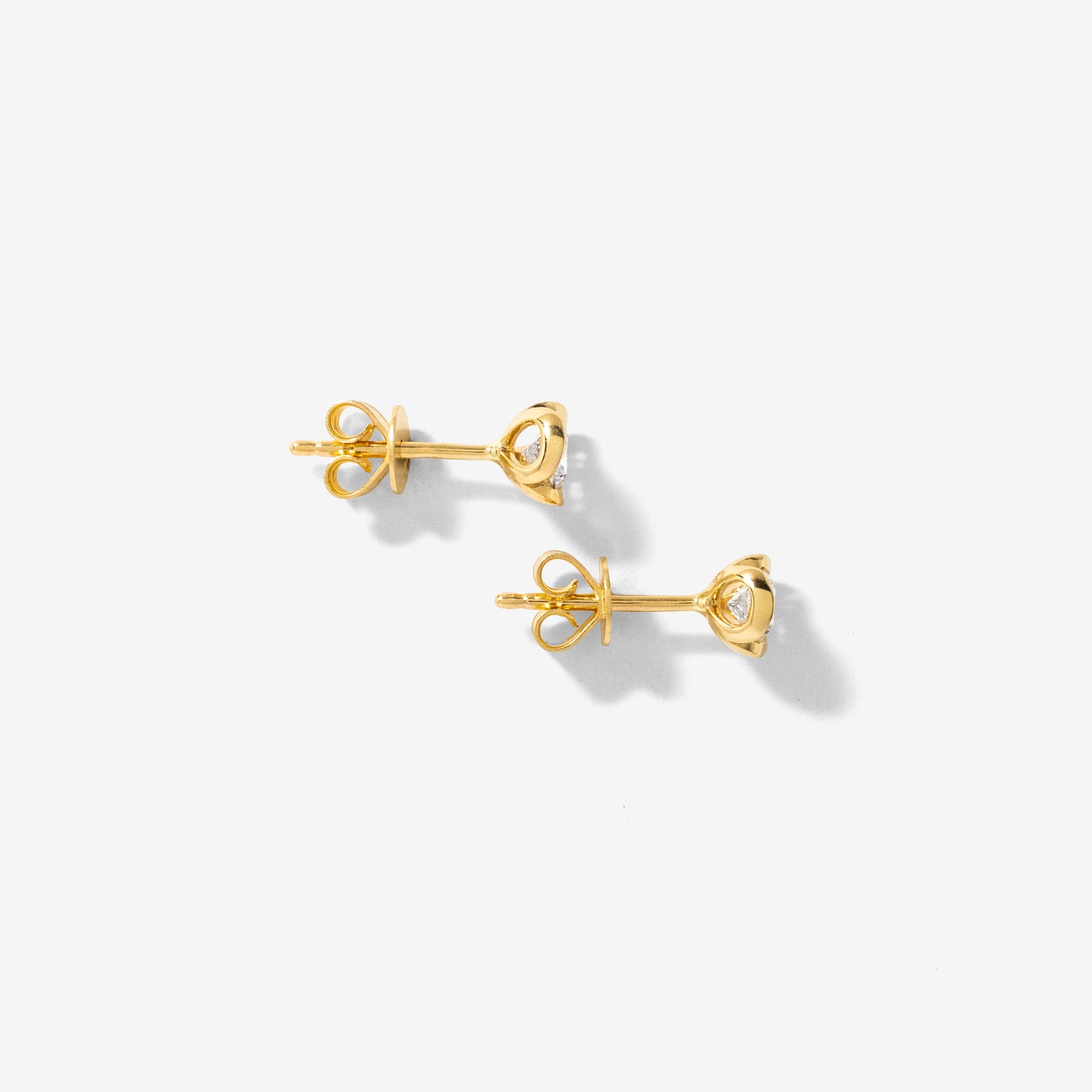 Lab Grown Diamond Flower Stud Earrings in 10K Yellow Gold (0.50 ct tw)