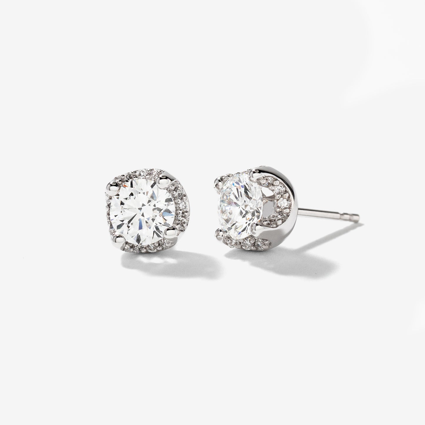 Lab Grown Diamond Stud Earrings in 14K White Gold (1.20 ct tw)