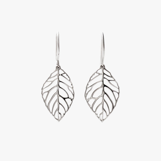 SilverNova Silver Leaf Hook Earrings