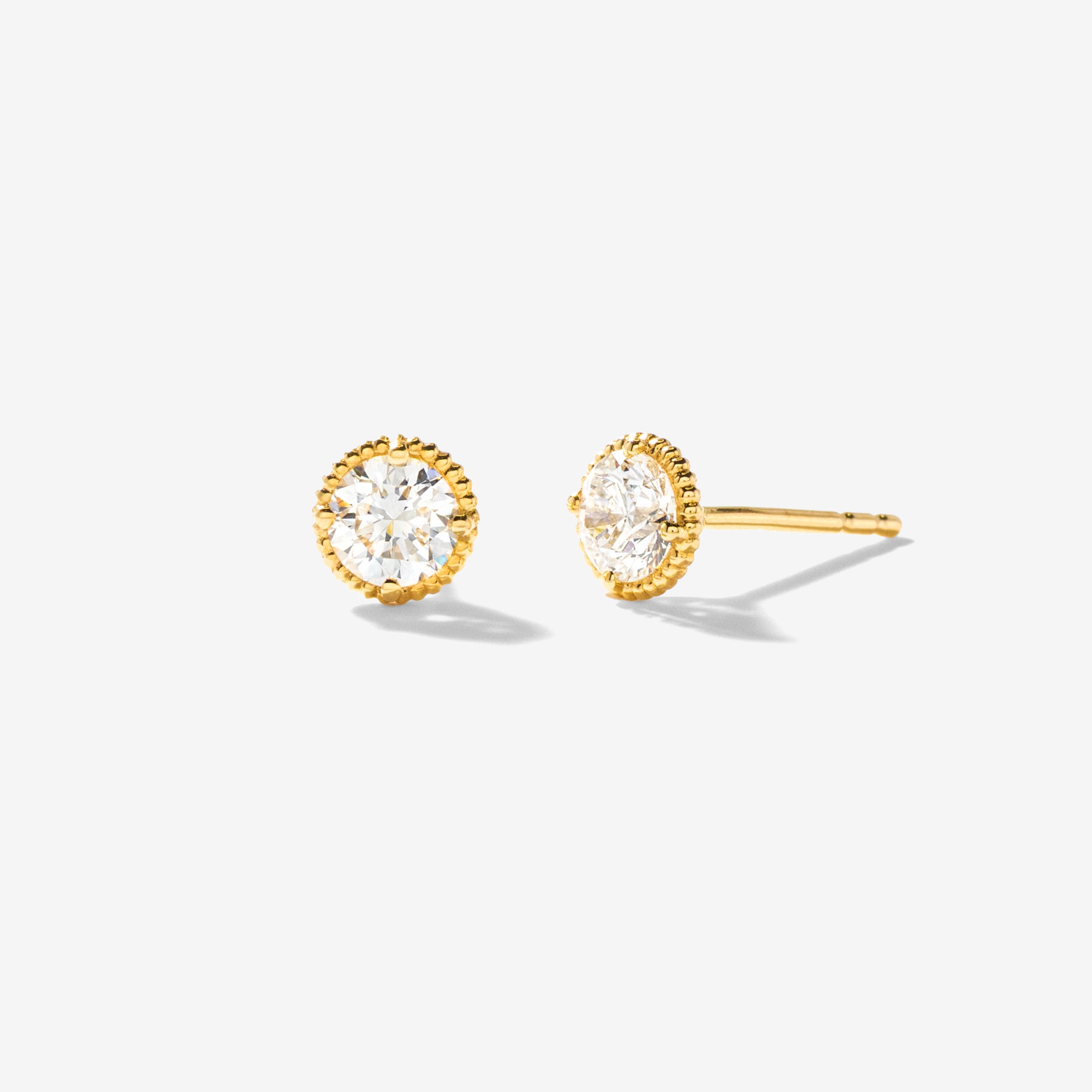 Lab Grown Diamond Stud Earrings in 10K Yellow Gold (0.75 ct tw)