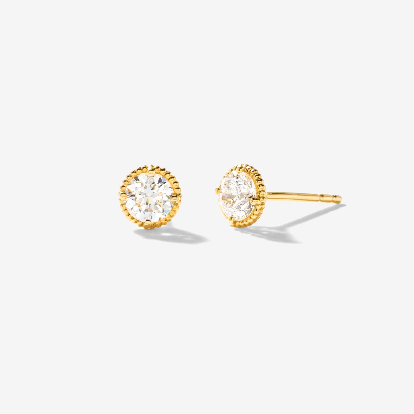 Lab Grown Diamond Stud Earrings in 10K Yellow Gold (0.75 ct tw)