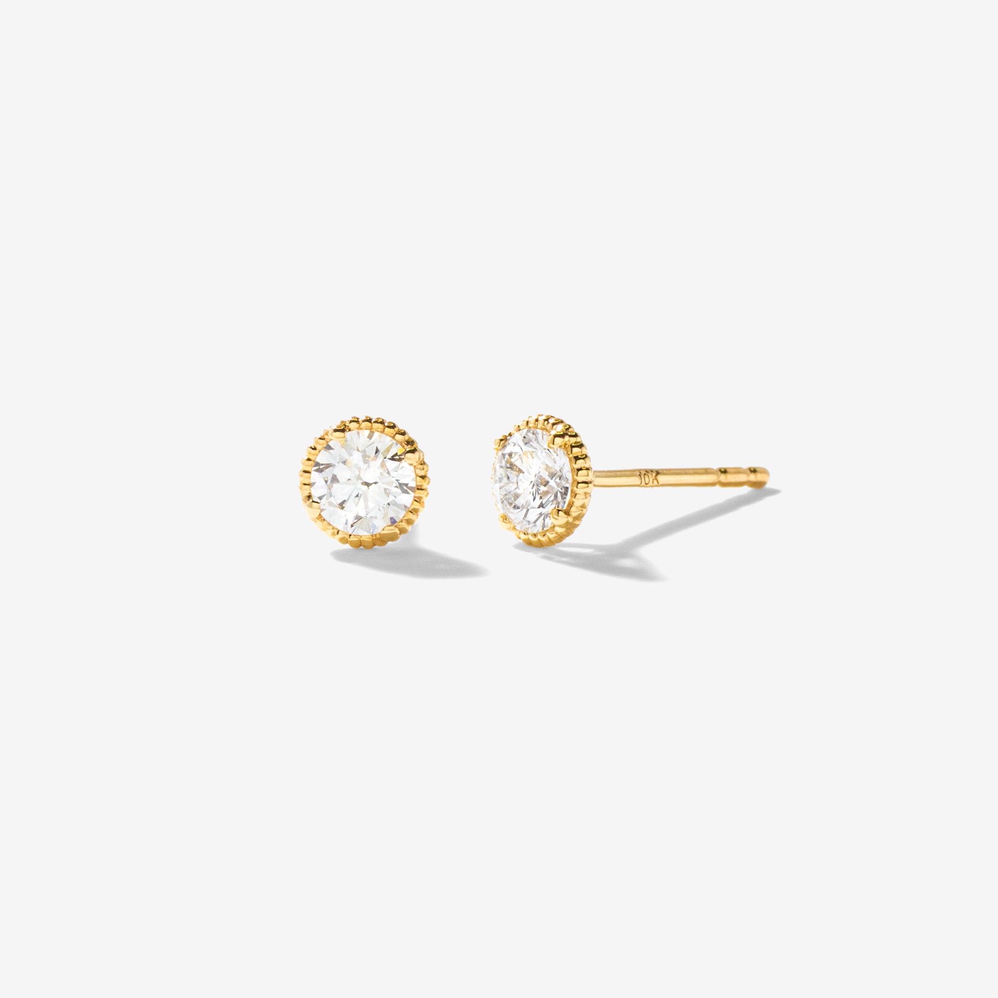 Lab Grown Diamond Stud Earrings in 10K Yellow Gold (0.50 ct tw)