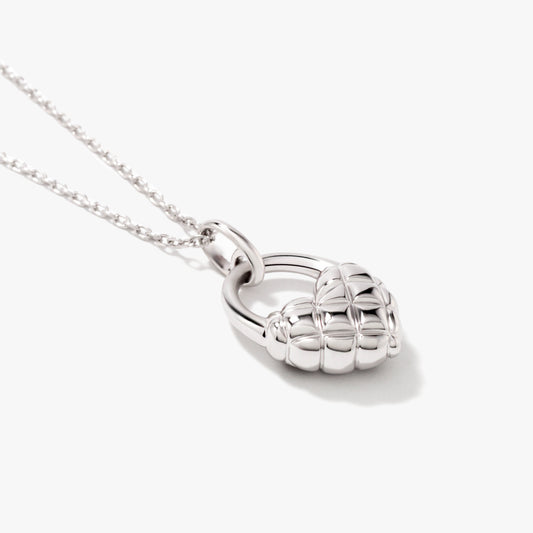 SilverNova Silver Puff Heart Necklace