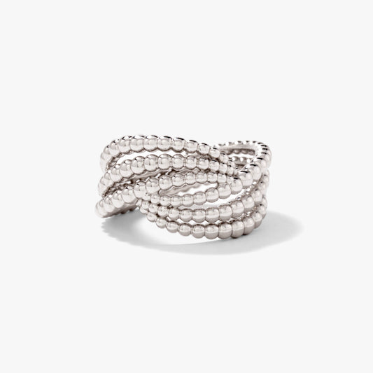 SilverNova Silver Beaded Ring