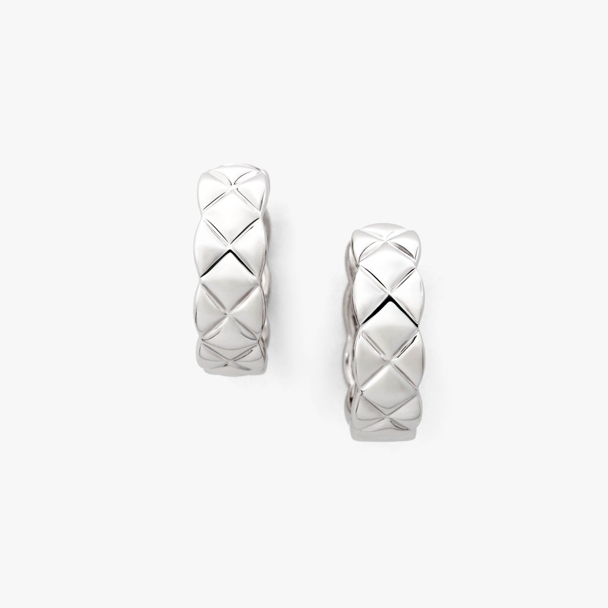 SilverNova Silver Quilted Earrings