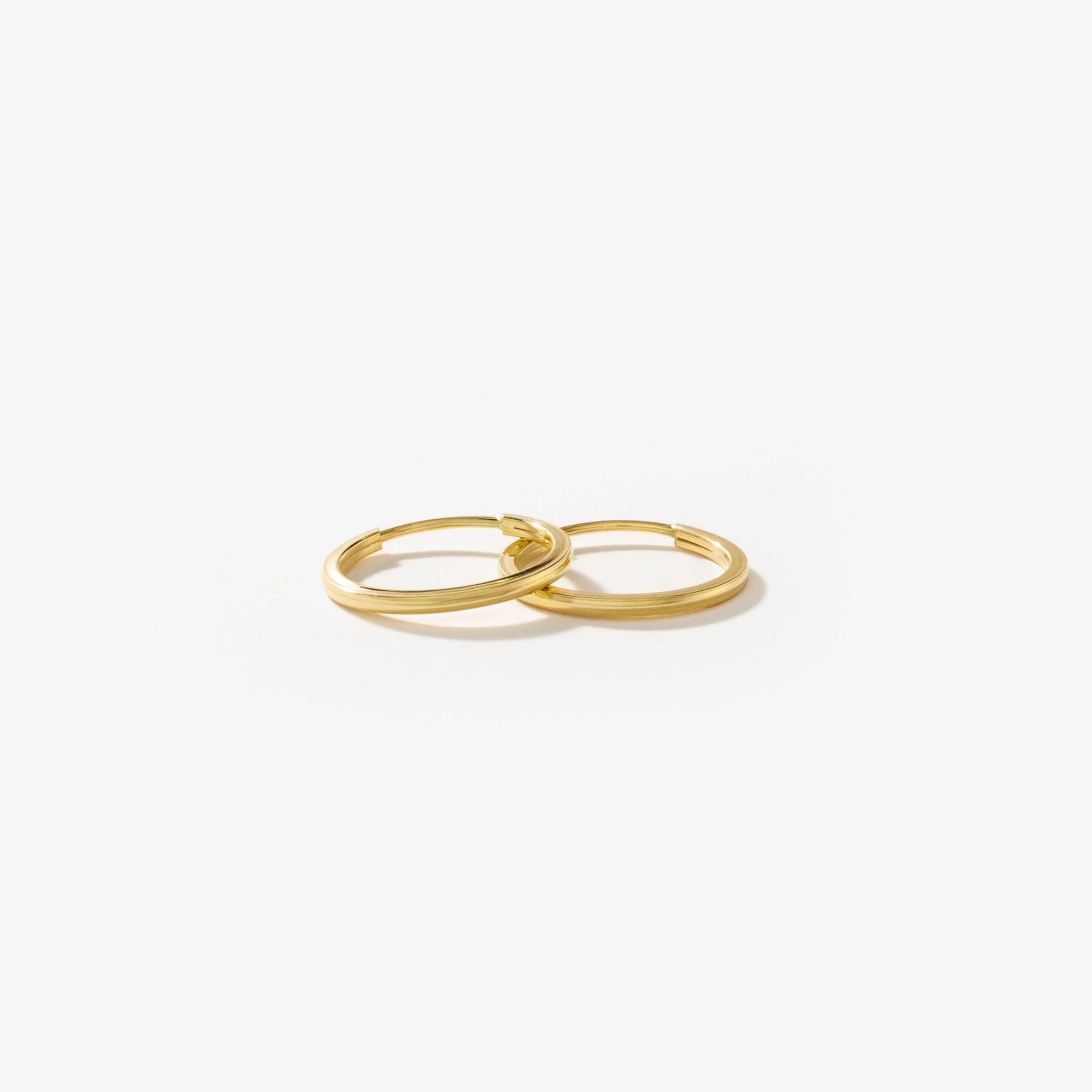 1x12mm Square Tube Flex Sleeper in 10K Yellow Gold