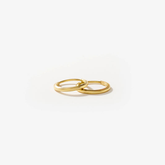 1x10mm Square Tube Flex Sleeper in 10K Yellow Gold