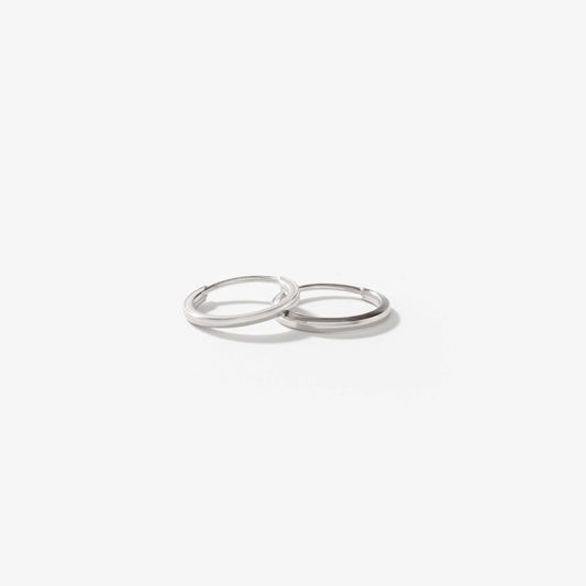 1x10mm Square Tube Flex Sleeper in 10K White Gold