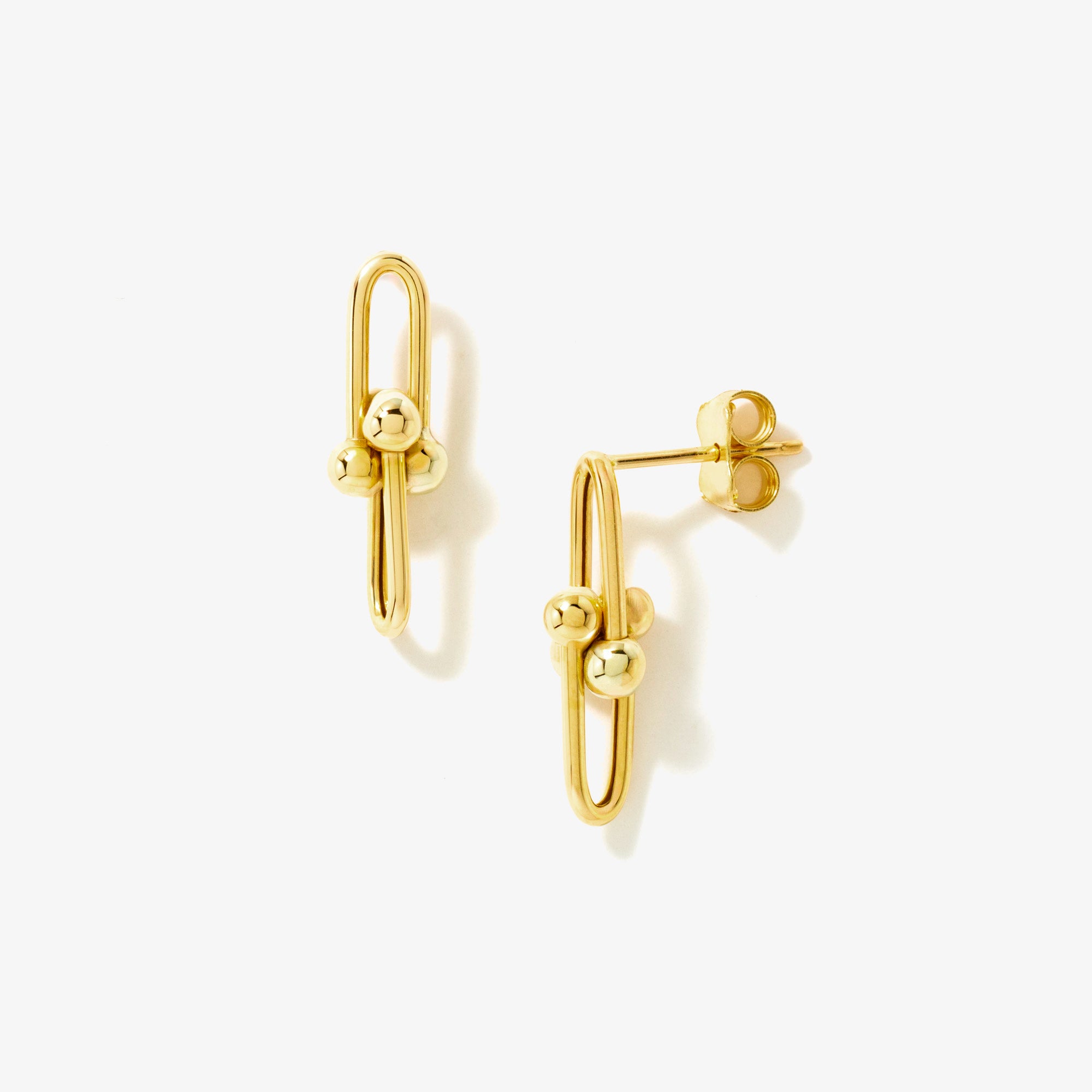 U Shape Drop Earrings in 10K Yellow Gold – Ann-Louise Jewellers