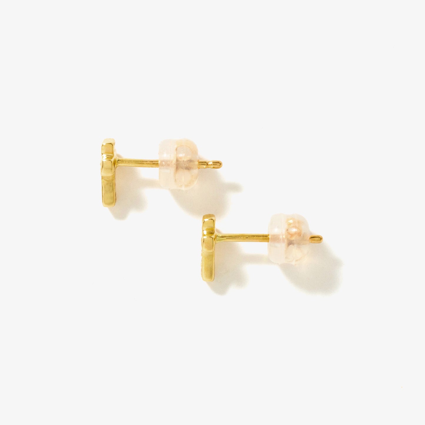 Diamond Cross Stud Earrings in 10K Yellow Gold (0.07 ct tw)