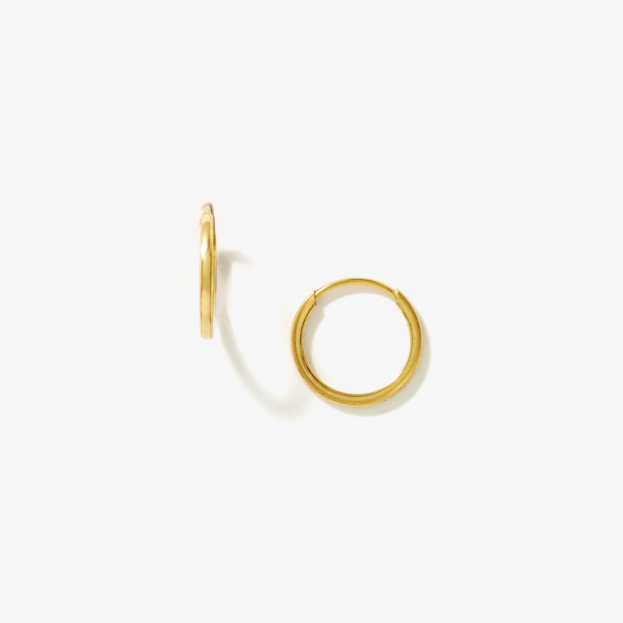 1x10mm Square Tube Flex Sleeper in 10K Yellow Gold