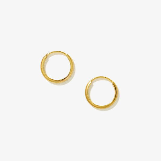 1x10mm Square Tube Flex Sleeper in 10K Yellow Gold