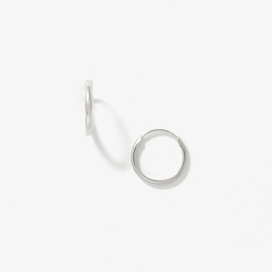 1x10mm Square Tube Flex Sleeper in 10K White Gold