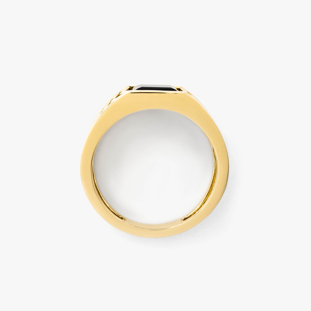 Men's Onyx Ring in 10K Yellow Gold