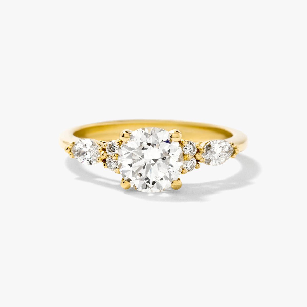 Lab Grown Diamond Engagement Ring in 14K Yellow Gold (1.30 ct tw)