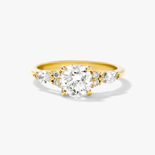 Lab Grown Diamond Engagement Ring in 14K Yellow Gold (1.30 ct tw)