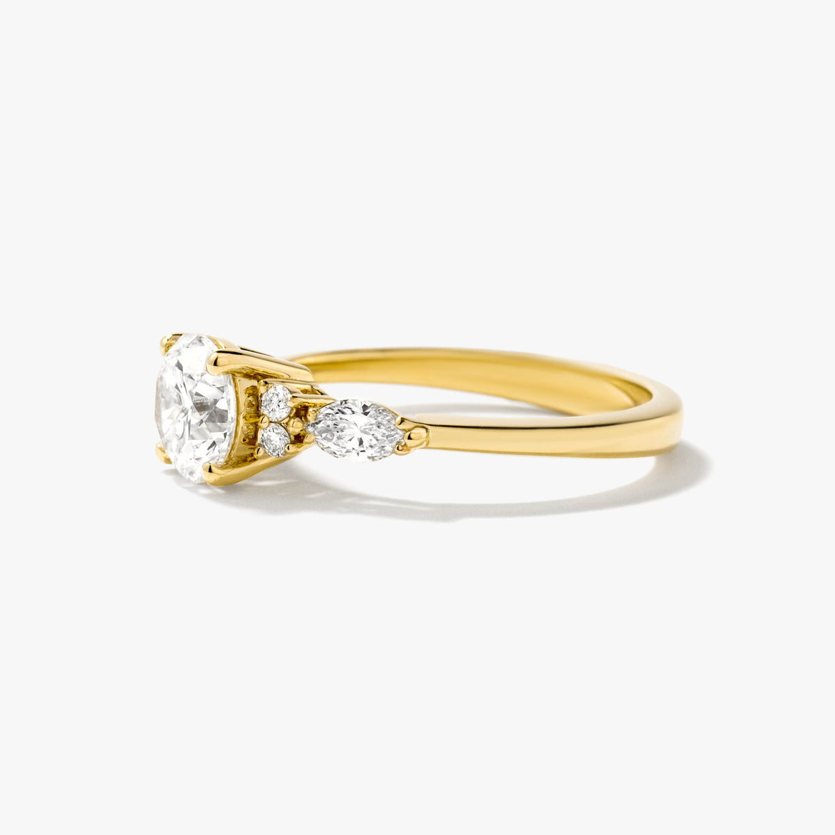 Lab Grown Diamond Engagement Ring in 14K Yellow Gold (1.30 ct tw)