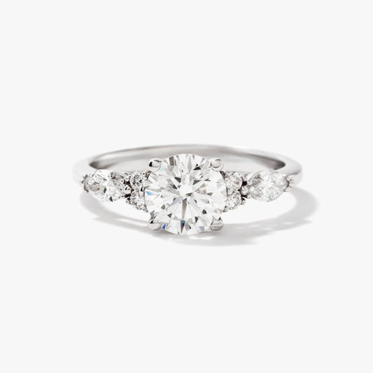 Lab Grown Diamond Engagement Ring in 14K White Gold (1.30 ct tw)
