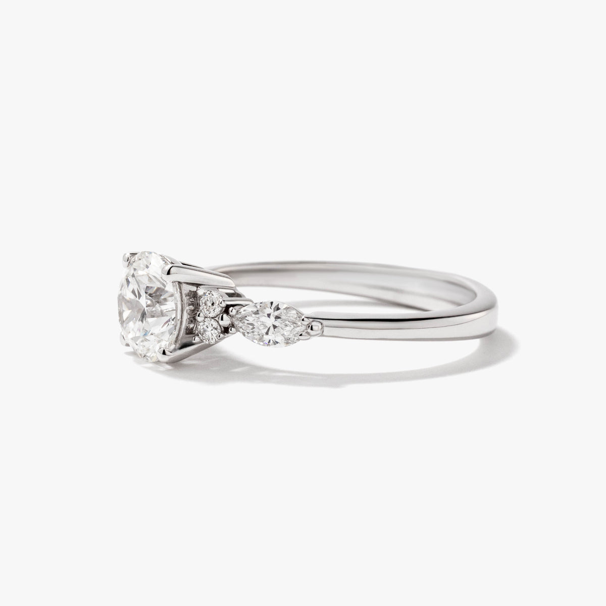 Lab Grown Diamond Engagement Ring in 14K White Gold (1.30 ct tw)