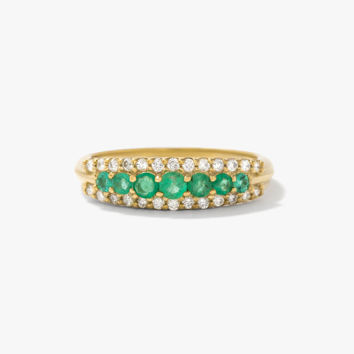 Emerald Ring in 10K Yellow Gold