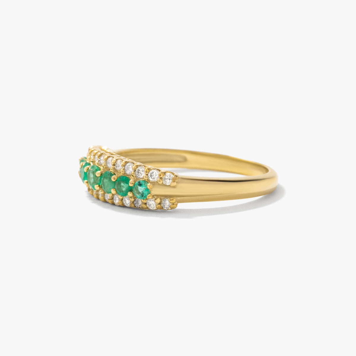 Emerald Ring in 10K Yellow Gold