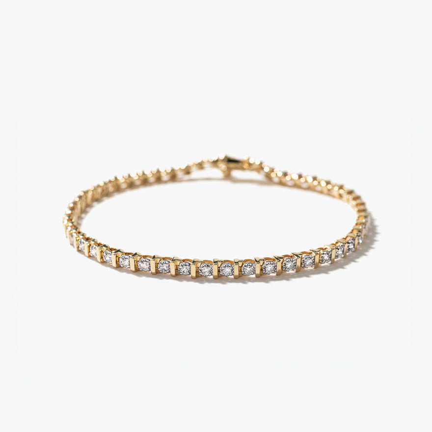 Diamond Bar Tennis Bracelet in 10K Yellow Gold (1.00ct tw)