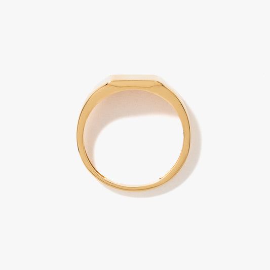 Ladies Rectangle Signet Ring in 10K Yellow Gold