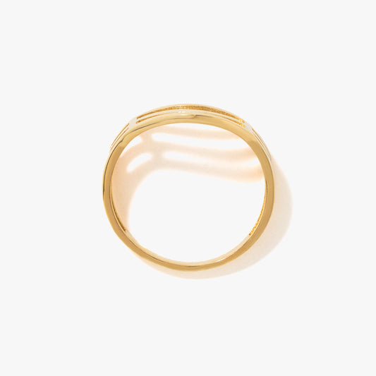 Ladies Triple Wave Ring in 10K Yellow Gold