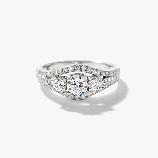 14K White Gold Diamond Engagement Ring  (1.00 ct tw)