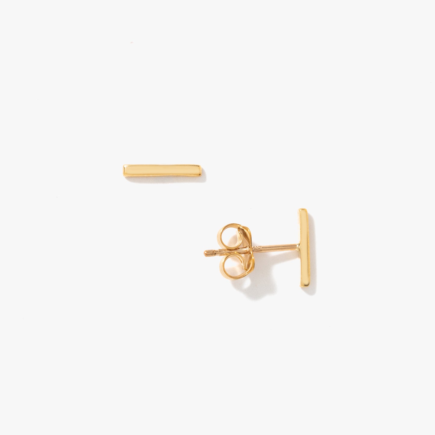 Bar stud Earrings in 10K Yellow Gold