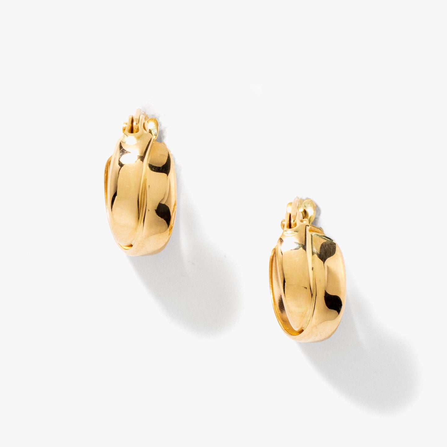 14K Yellow Gold Twist Hoop Earring