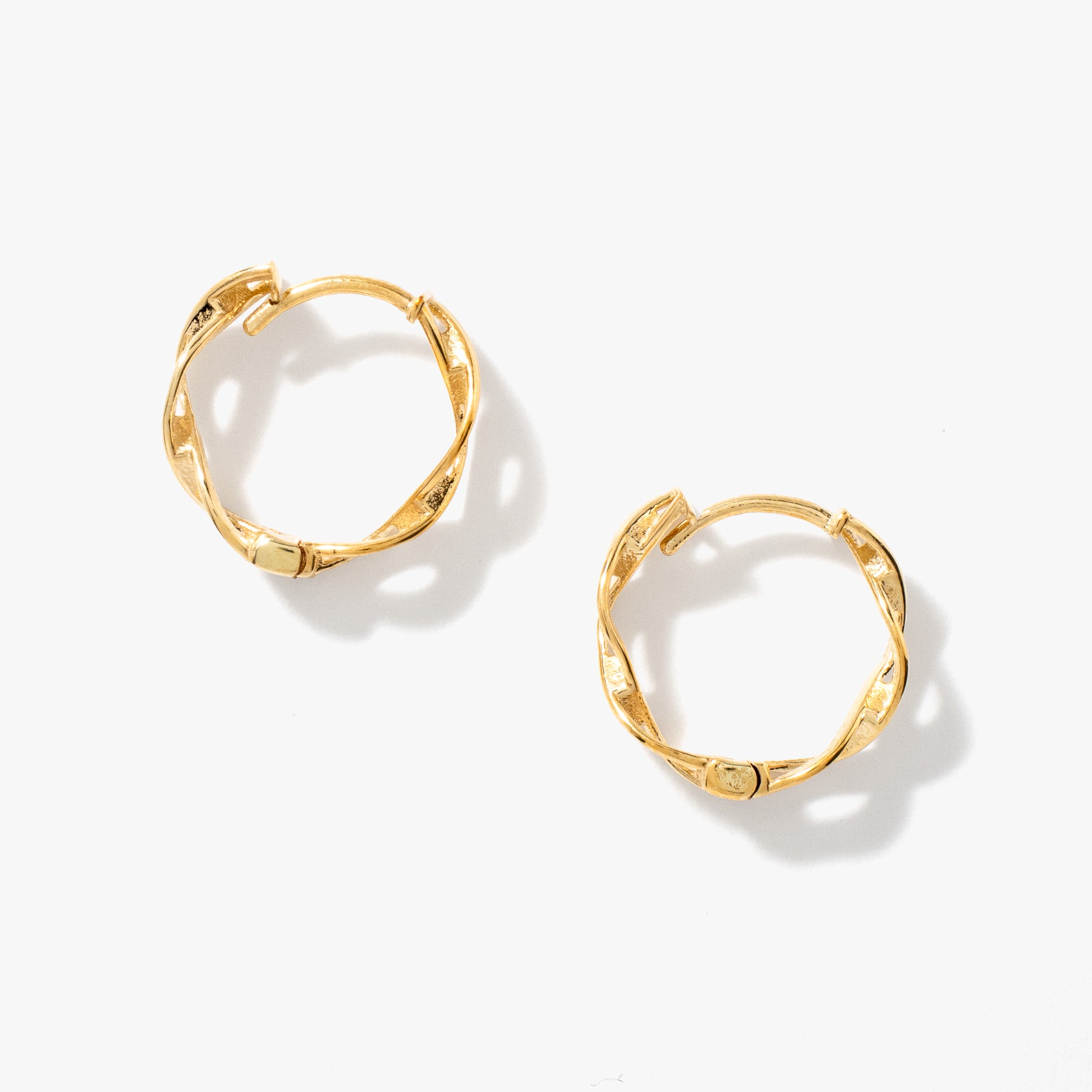 Braided Hoop Earrings in 10K Yellow Gold