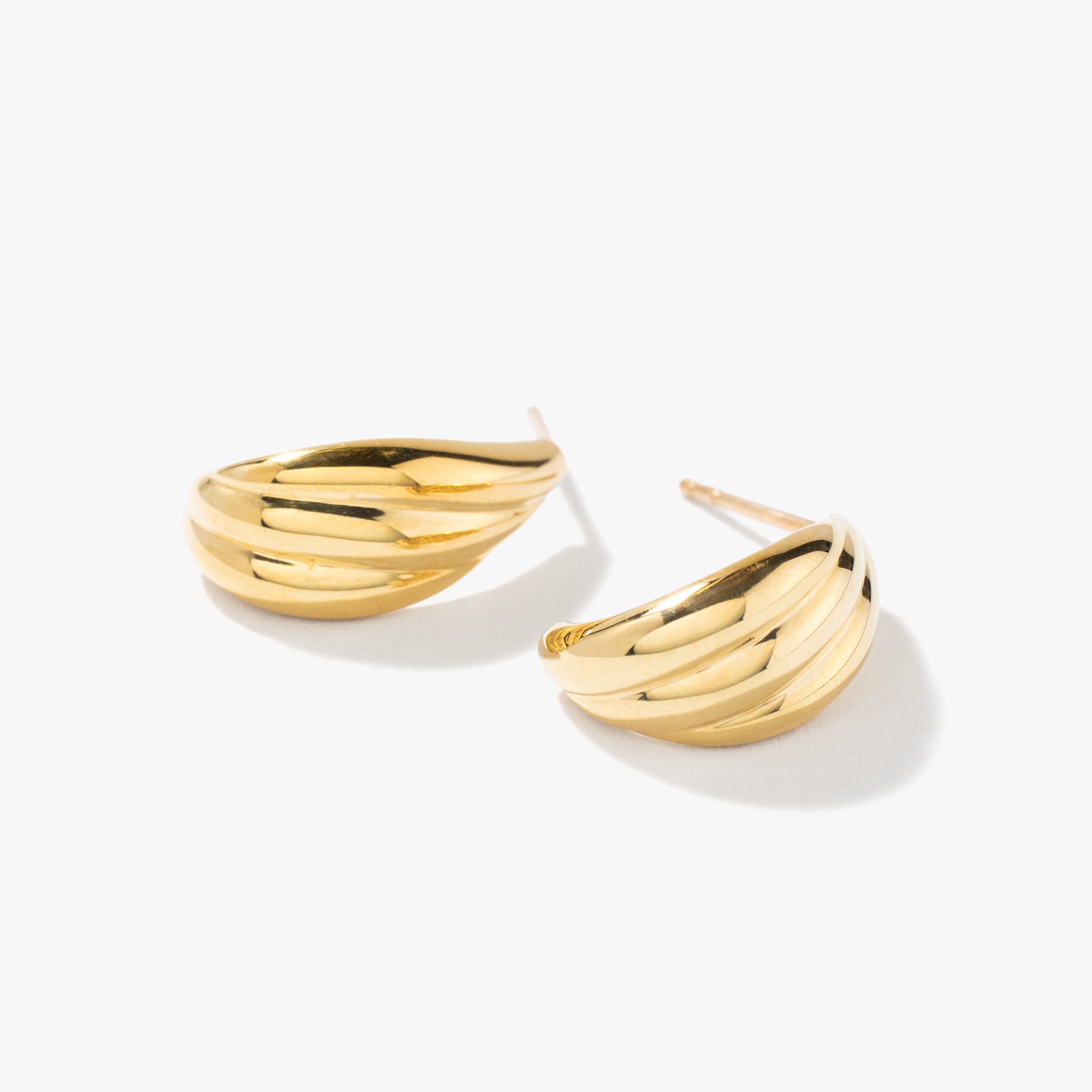Drop Stud Earrings in 10K Yellow Gold
