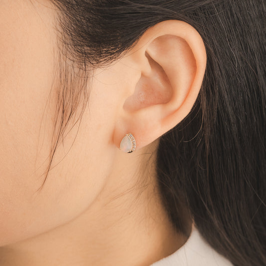 Opal Earrings in 10K Yellow Gold