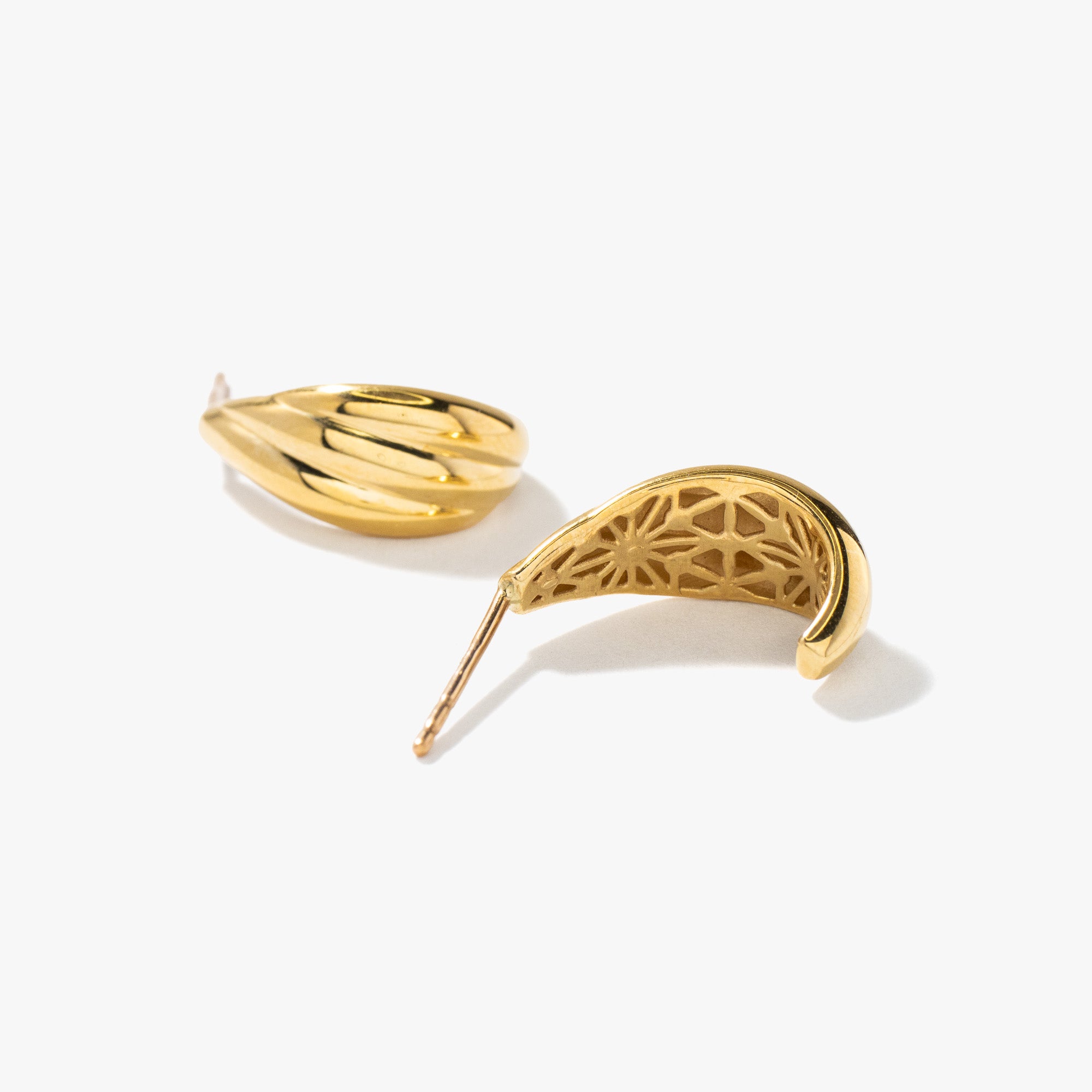 Drop Stud Earrings in 10K Yellow Gold
