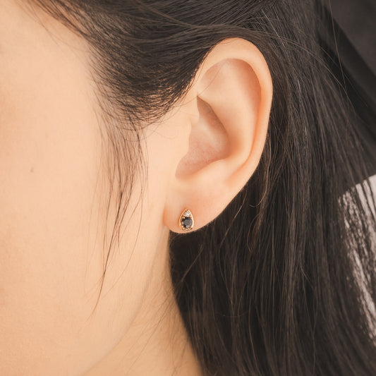 Sapphire Earrings in 10K Yellow Gold