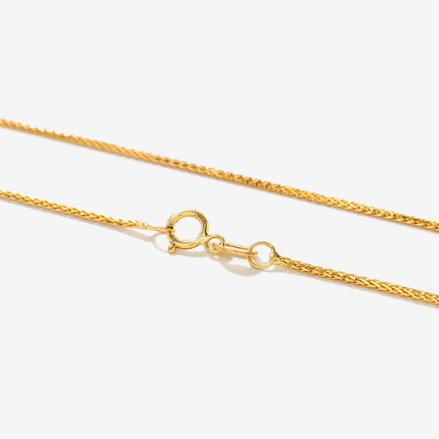 1mm Round Wheat Chain in 14K Yellow Gold (18")