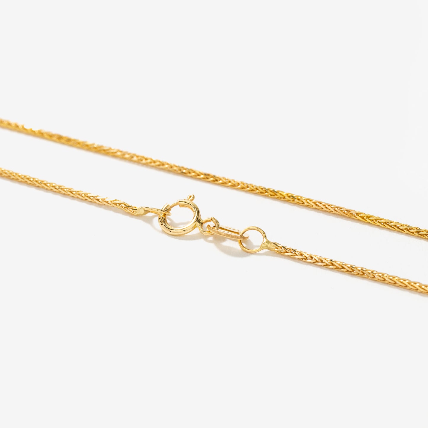 1mm Round Wheat Chain in 14K Yellow Gold (20")