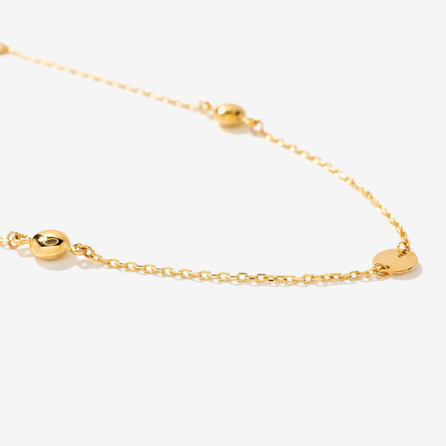 Disc Chain Necklace in 10K Yellow Gold