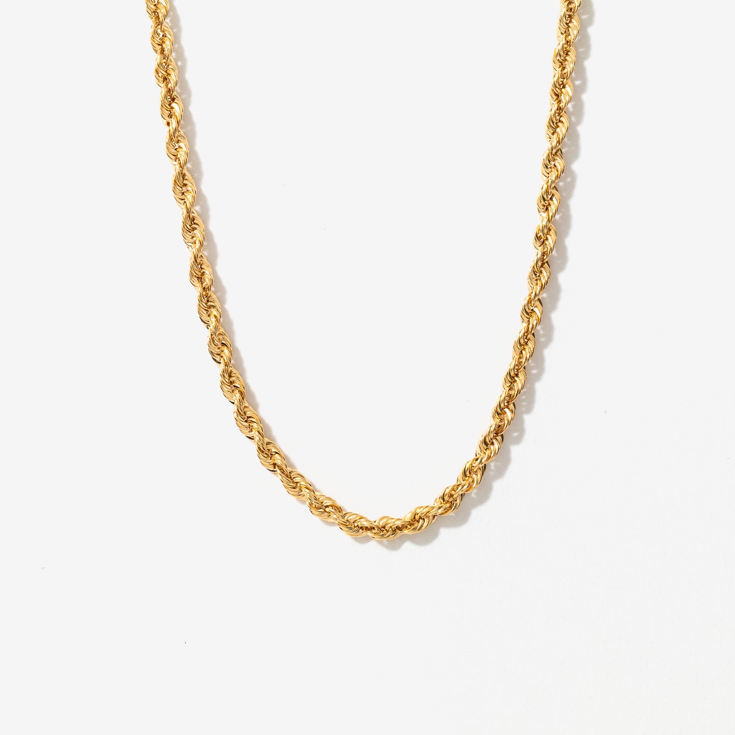 2.5mm Diamond Cut Rope Chain in 10K Yellow Gold (20")