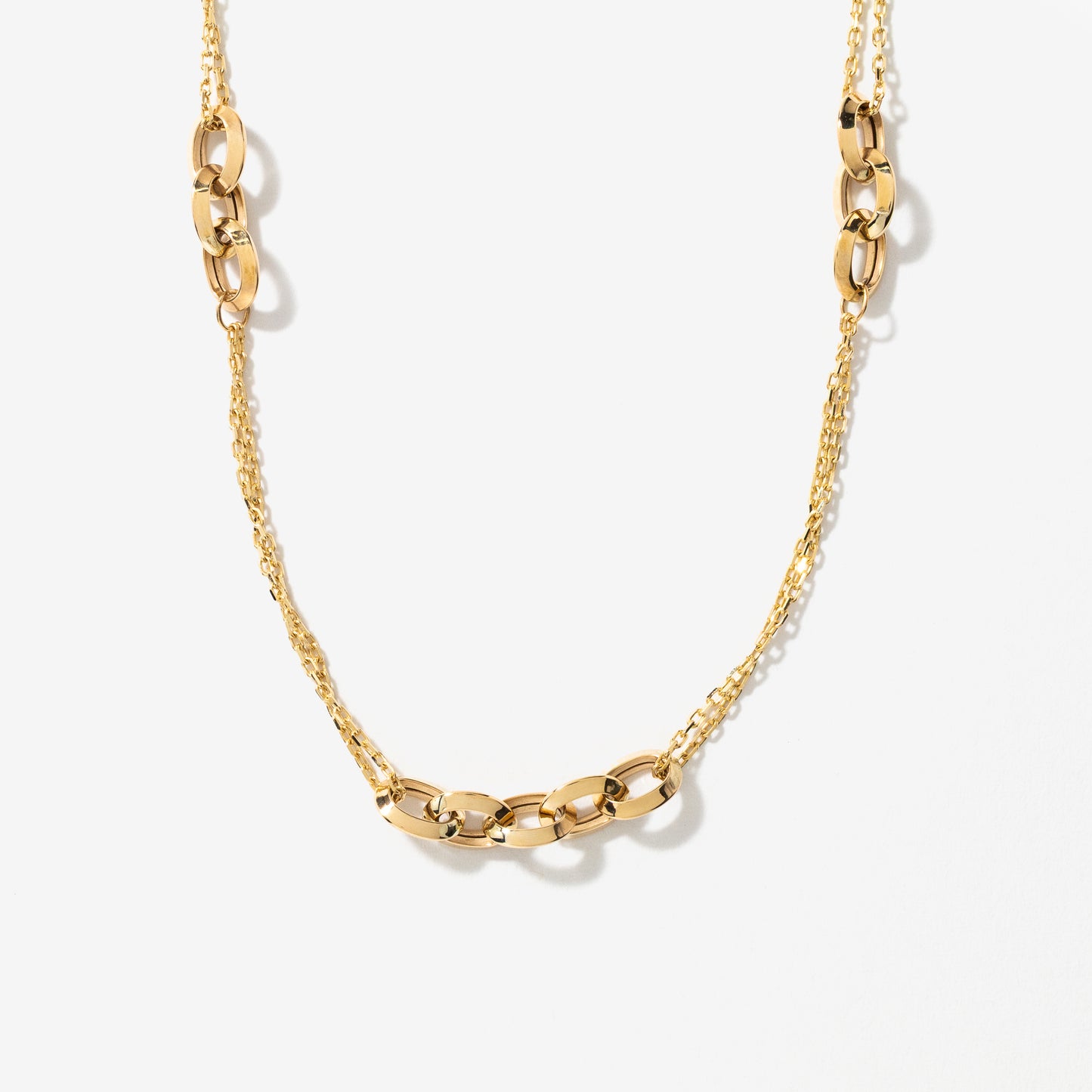 Oval Link Chain Necklace in 10K Yellow Gold