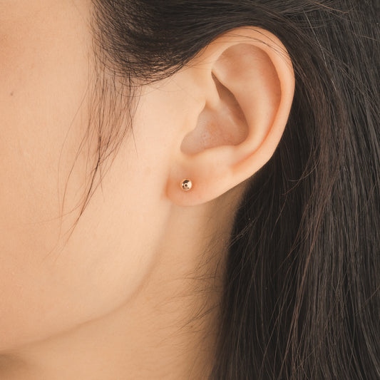 4mm Ball Stud Earrings in 10K Yellow Gold