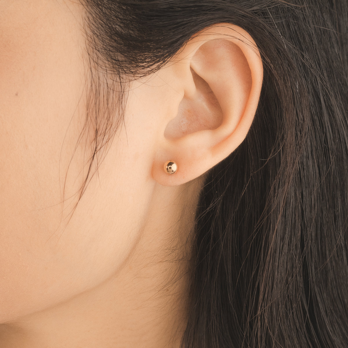 5mm Ball Stud Earrings in 10K Yellow Gold