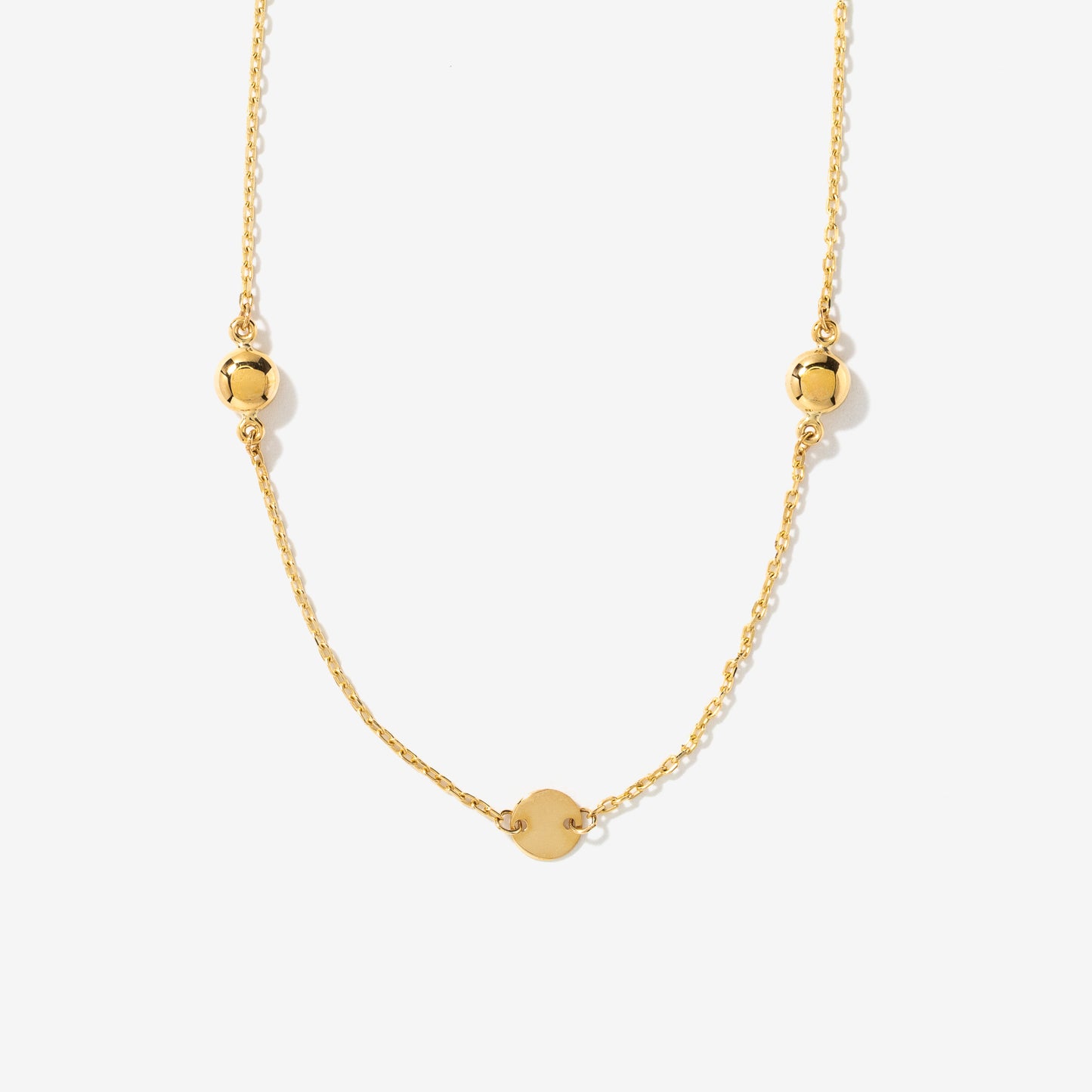 Disc Chain Necklace in 10K Yellow Gold