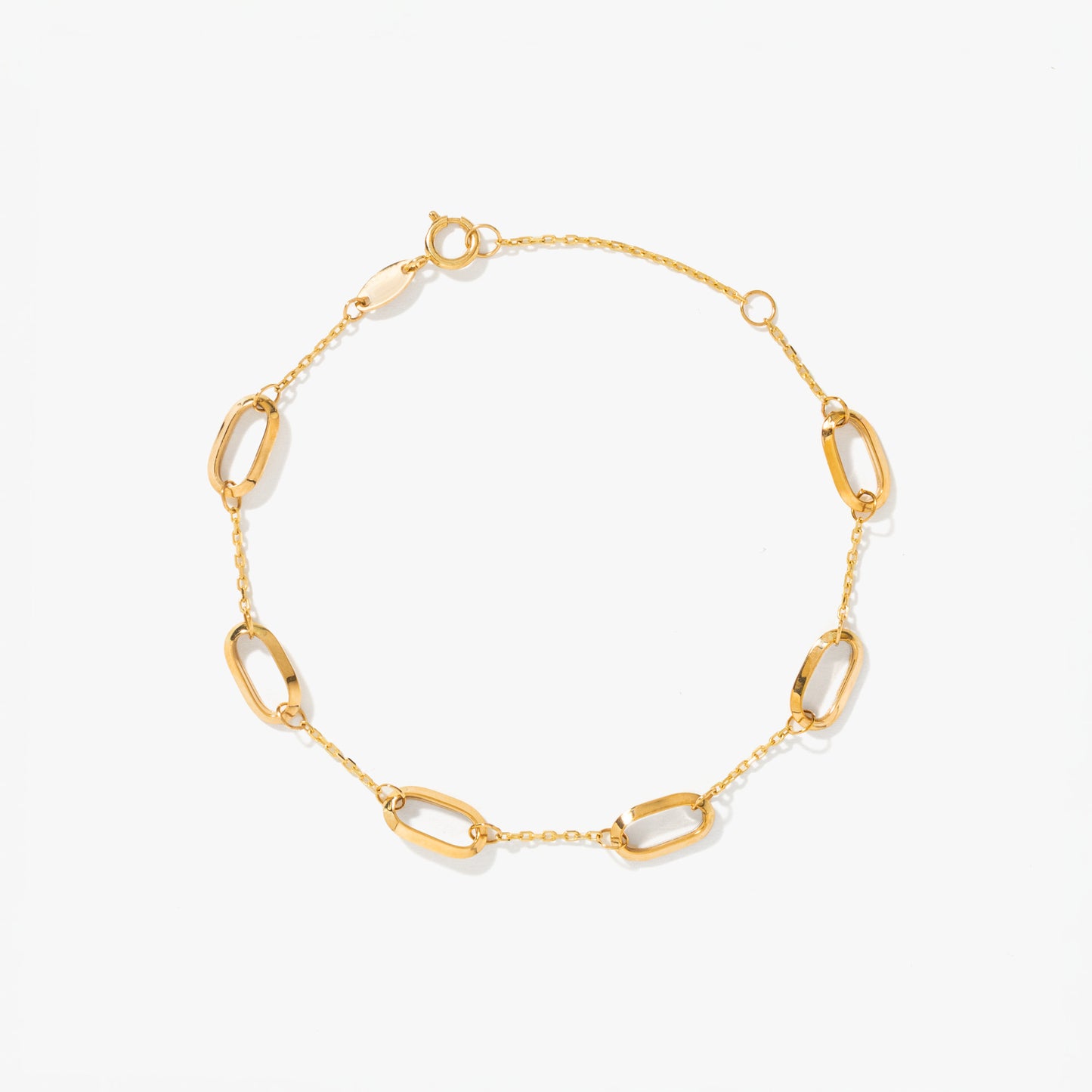 Oval Link Bracelet in 10K Yellow Gold
